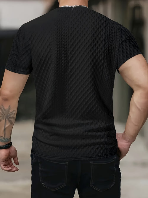 VEXA Textured Knit Tee – Slim Fit Essential Shirt